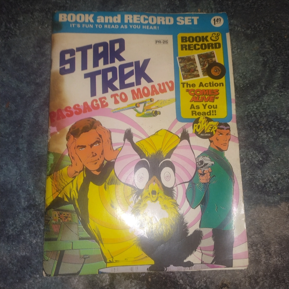 star trek vintage comic with record
